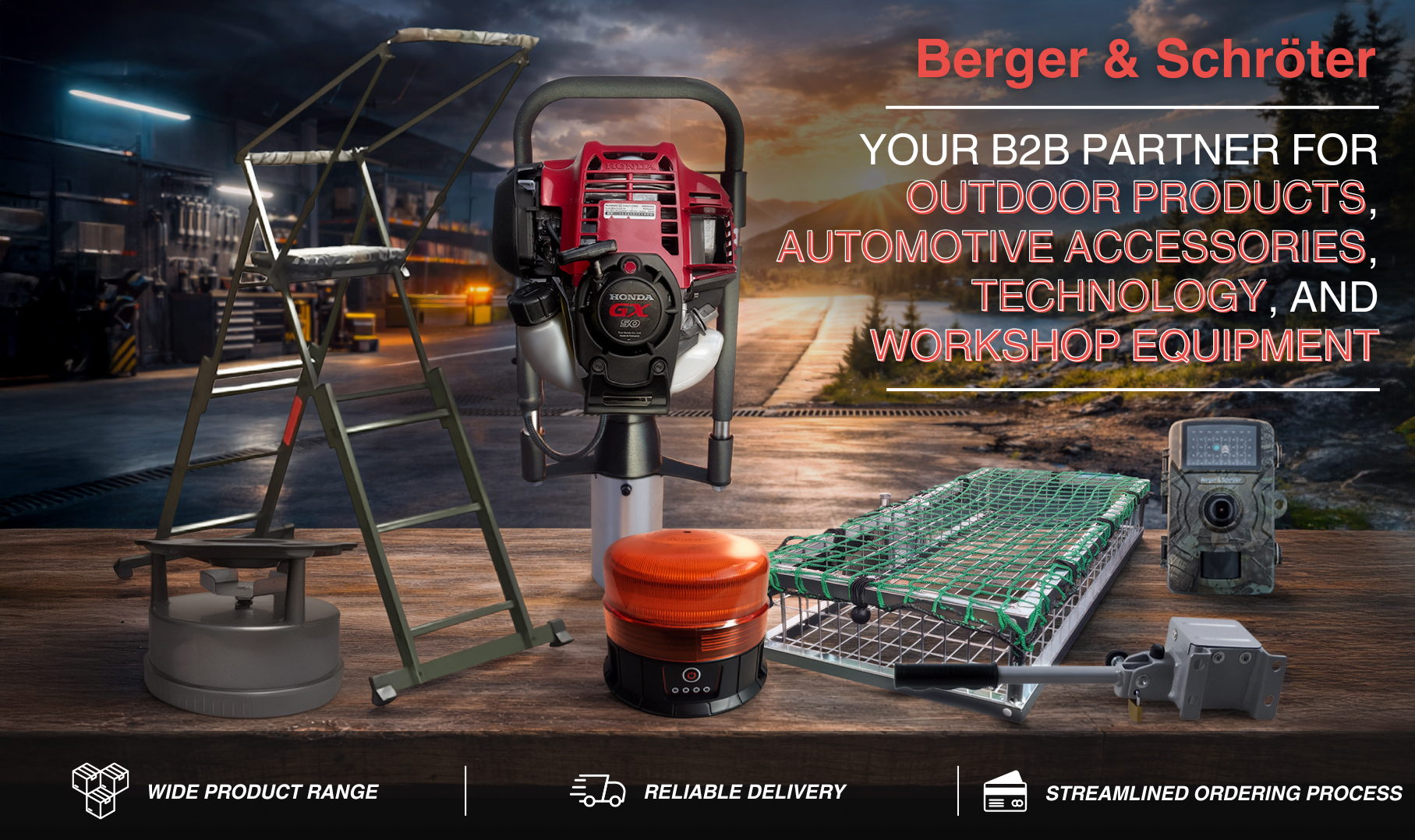 Ihr B2B-Partner für Werkstatt, Autozubehör, Technik und Outdoor