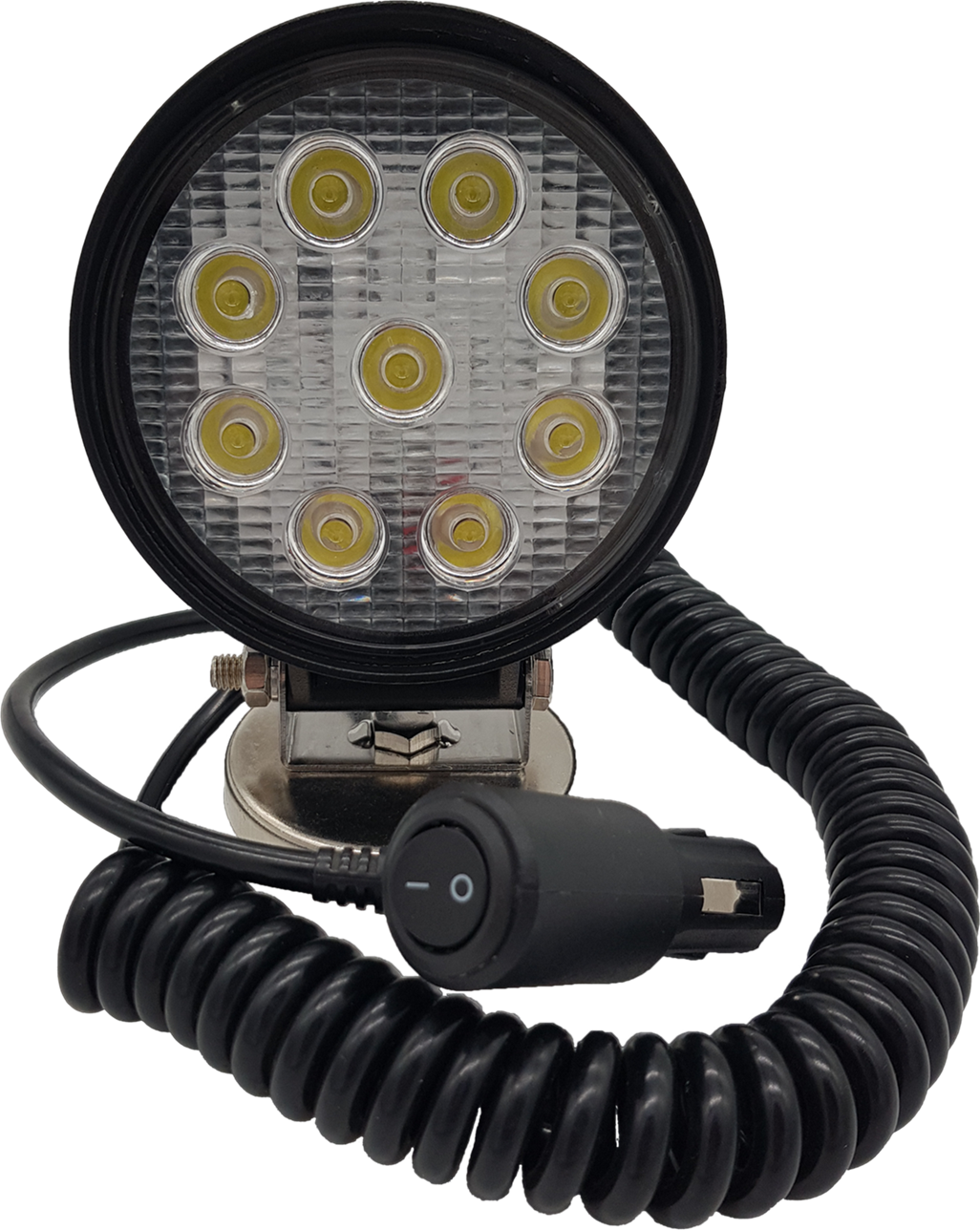 LED working light round 9x3W, 2160 lumens, magnet base