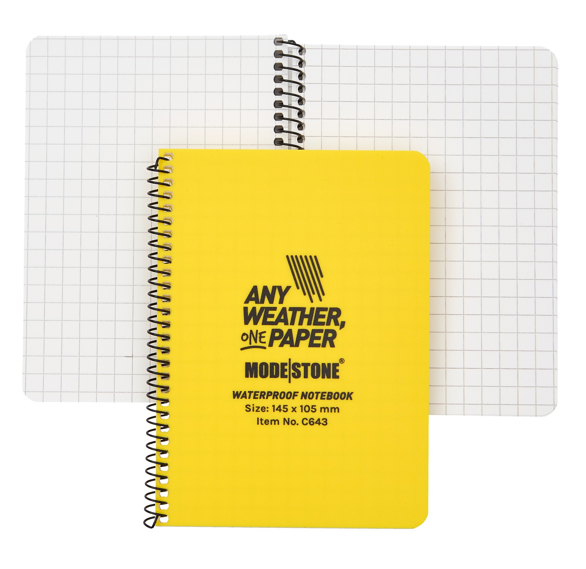 Modestone waterproof note pad 145x105 yellow, 30 sheets