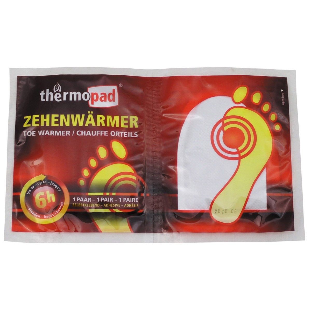 Aquecedor de dedos dos pés, par, Thermopad