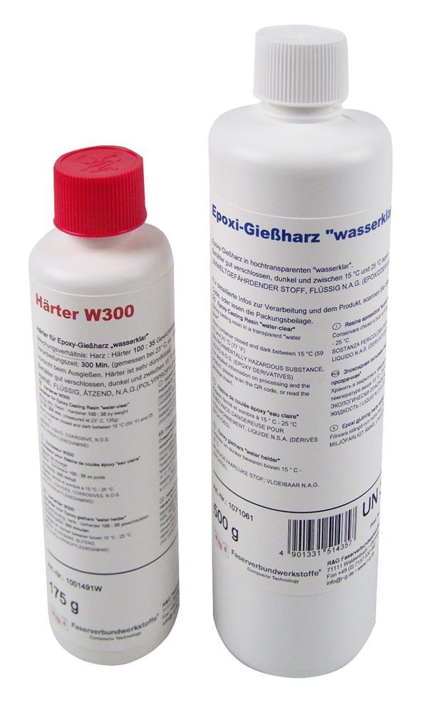 Epoxid-Gießharz (wasserklar) + Härter W300, Packung/675 g