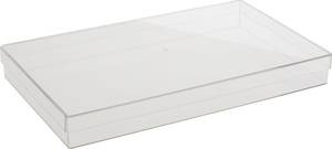 Boîte de rangement pour chevilles Hüfner (L x l x H) 355 x 40 x 210 mm, nombre de compartiments : 1, transparente