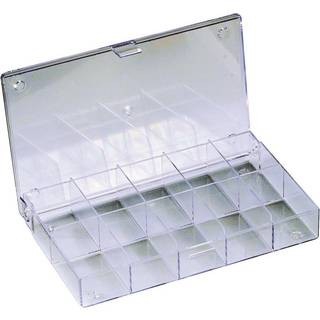 Hüfner Dübel Sortimentskasten (L x B x H) 164 x 31 x 101 mm Anzahl Fächer: 10 feste Unterteilung 1 St. transparent