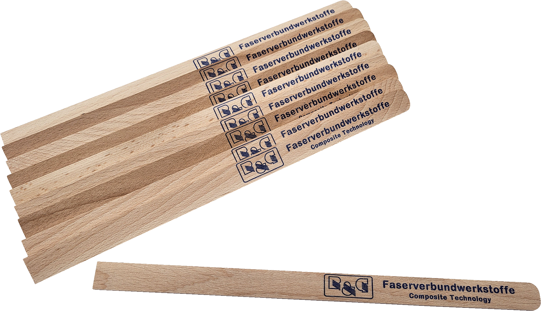 Ahşap Karıştırma Spatulası 10'lu Set (250x15x3 mm)