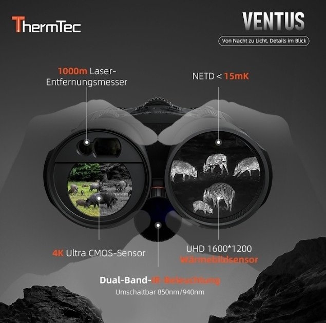 Thermtec Ventus 635 L Wärmebild Fernglas Binocular