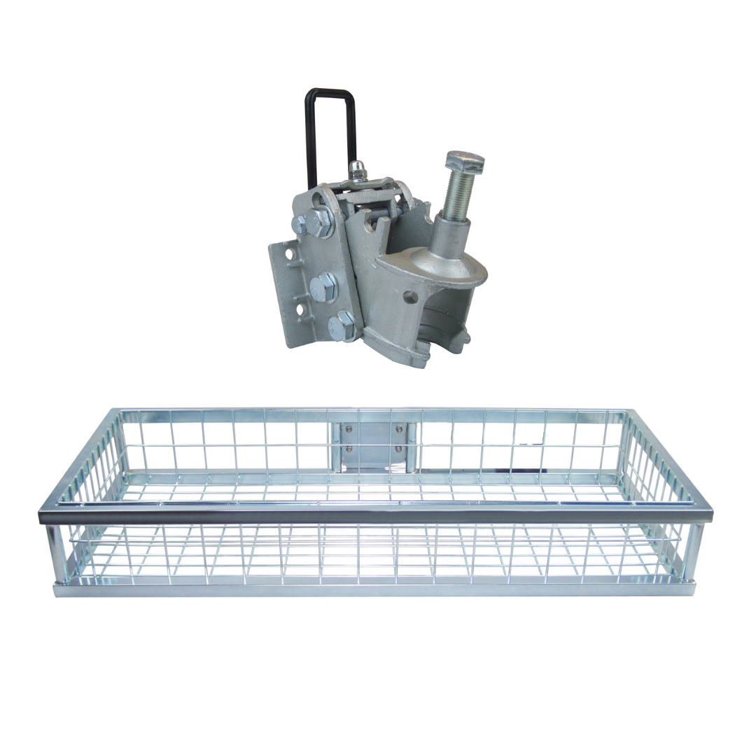 tail basket with push on coupling foldable zinc plated
