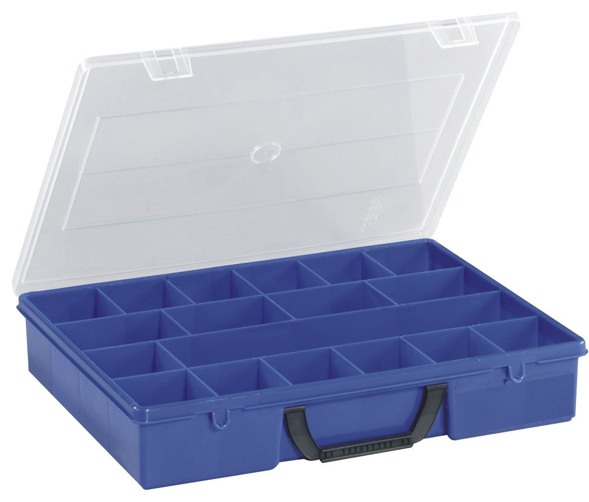Boîte de rangement pour petites pièces en plastique, 18 compartiments