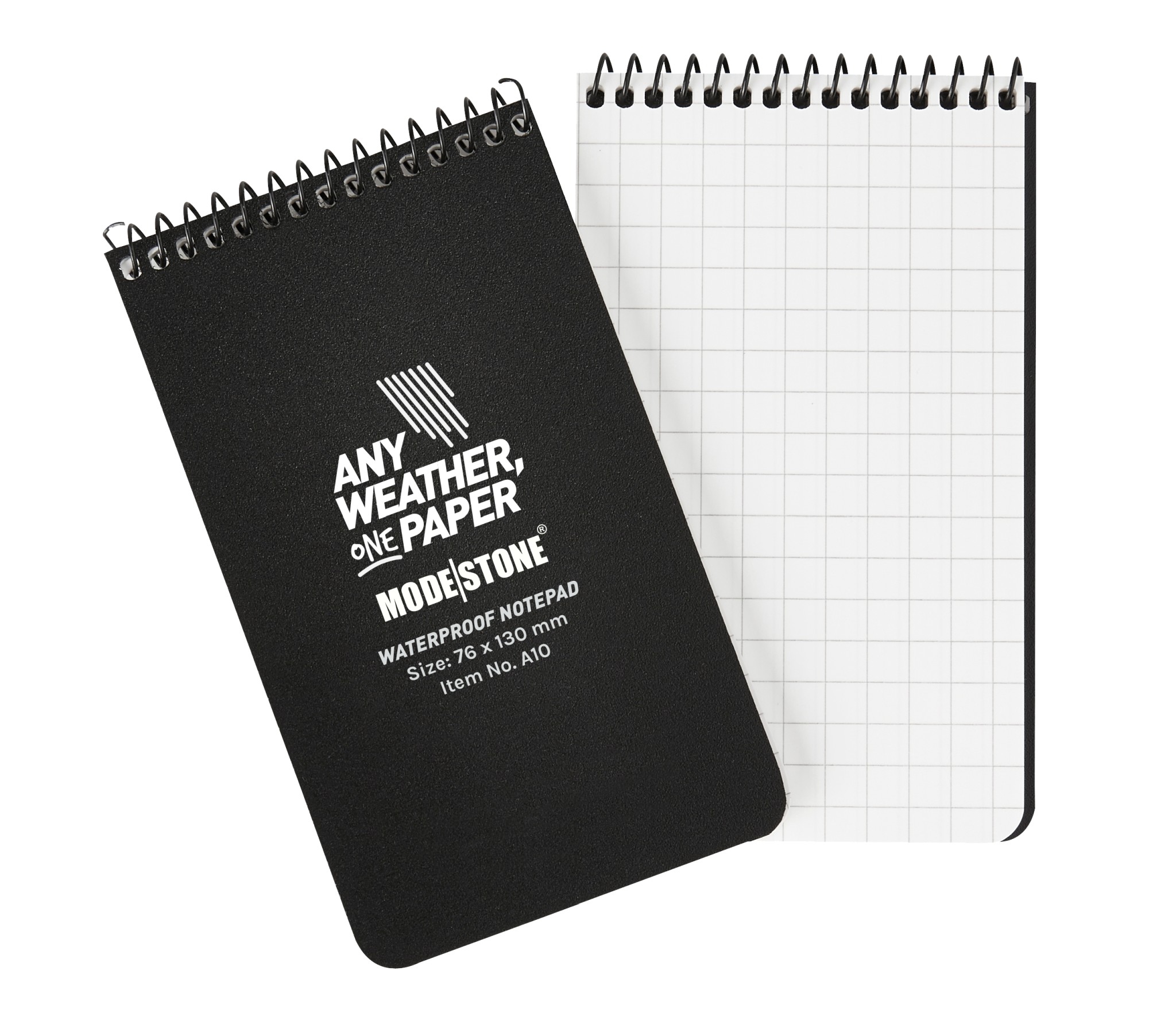 Modestone wasserfester Notizblock 76x130 schwarz, 50 Blatt Modestone wasserfester Notizblock 76x130 schwarz, 50 Blatt