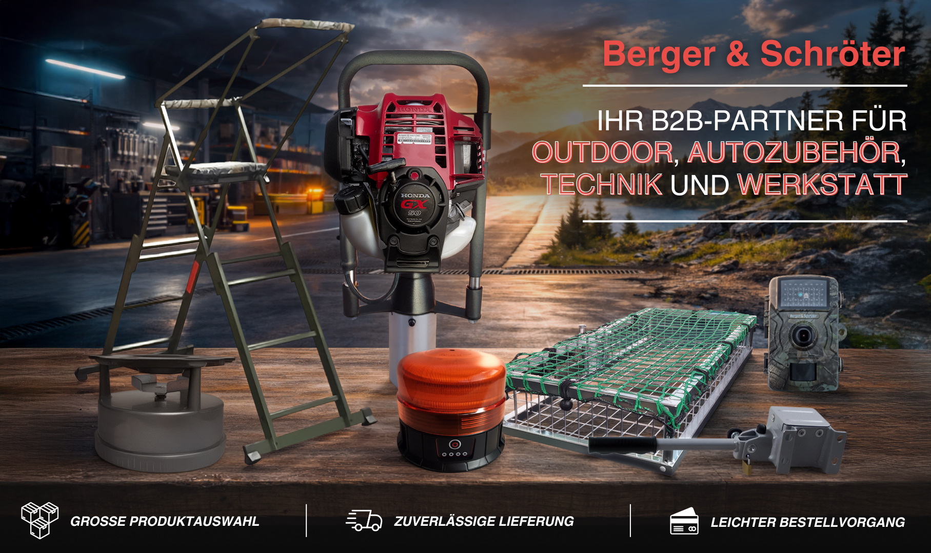 Ihr B2B-Partner für Werkstatt, Autozubehör, Technik und Outdoor