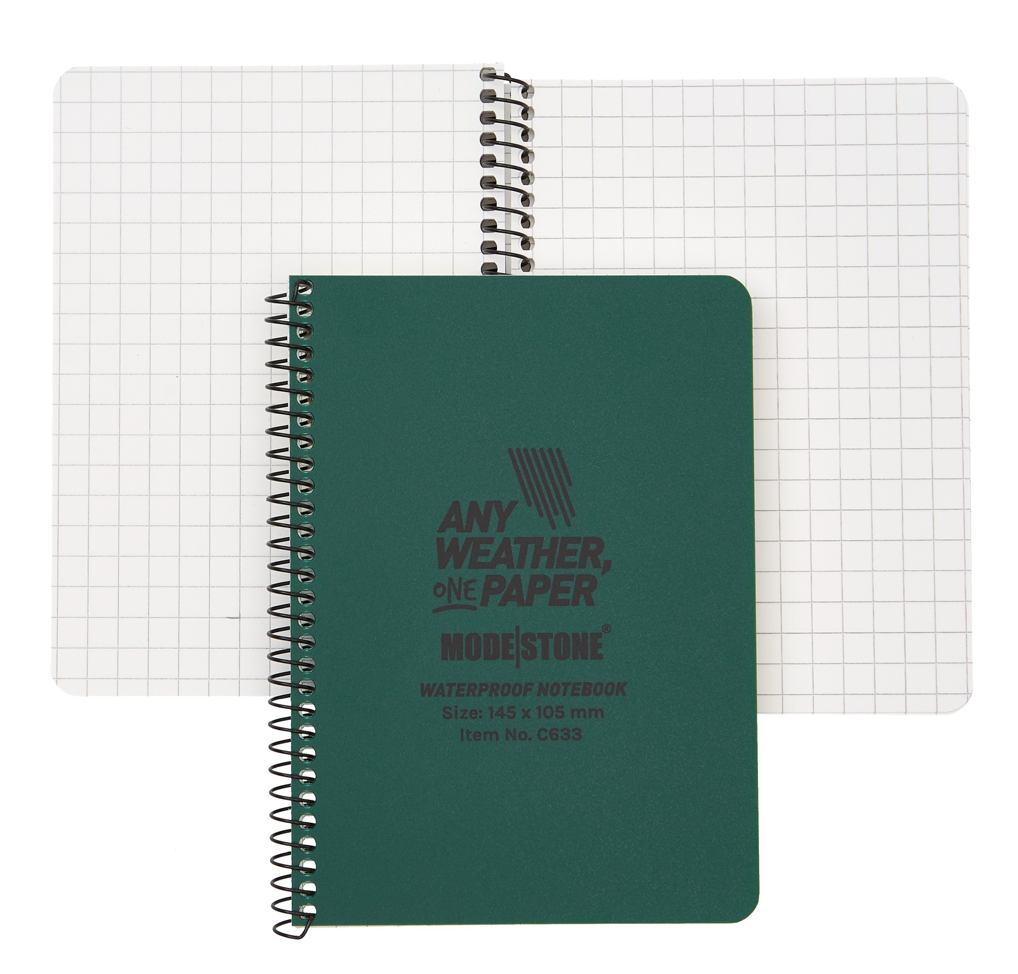 Modestone waterproof note pad 145x105 green, 30 sheets