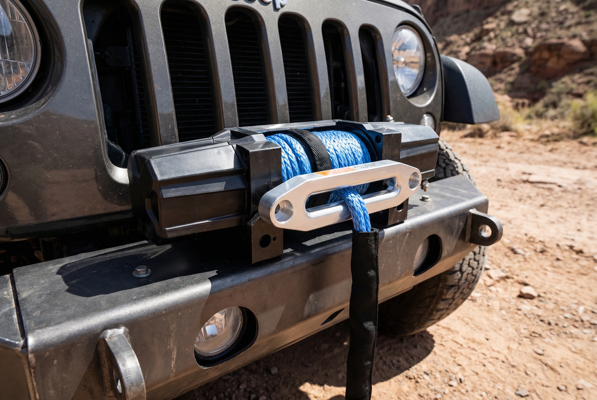 Profi-Seilwinde 12 V, 2727 kg, 2,57 kW, Sythetikseil