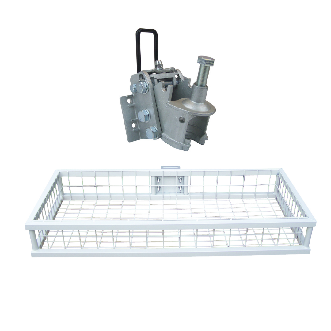 tail basket with push on coupling foldable grey