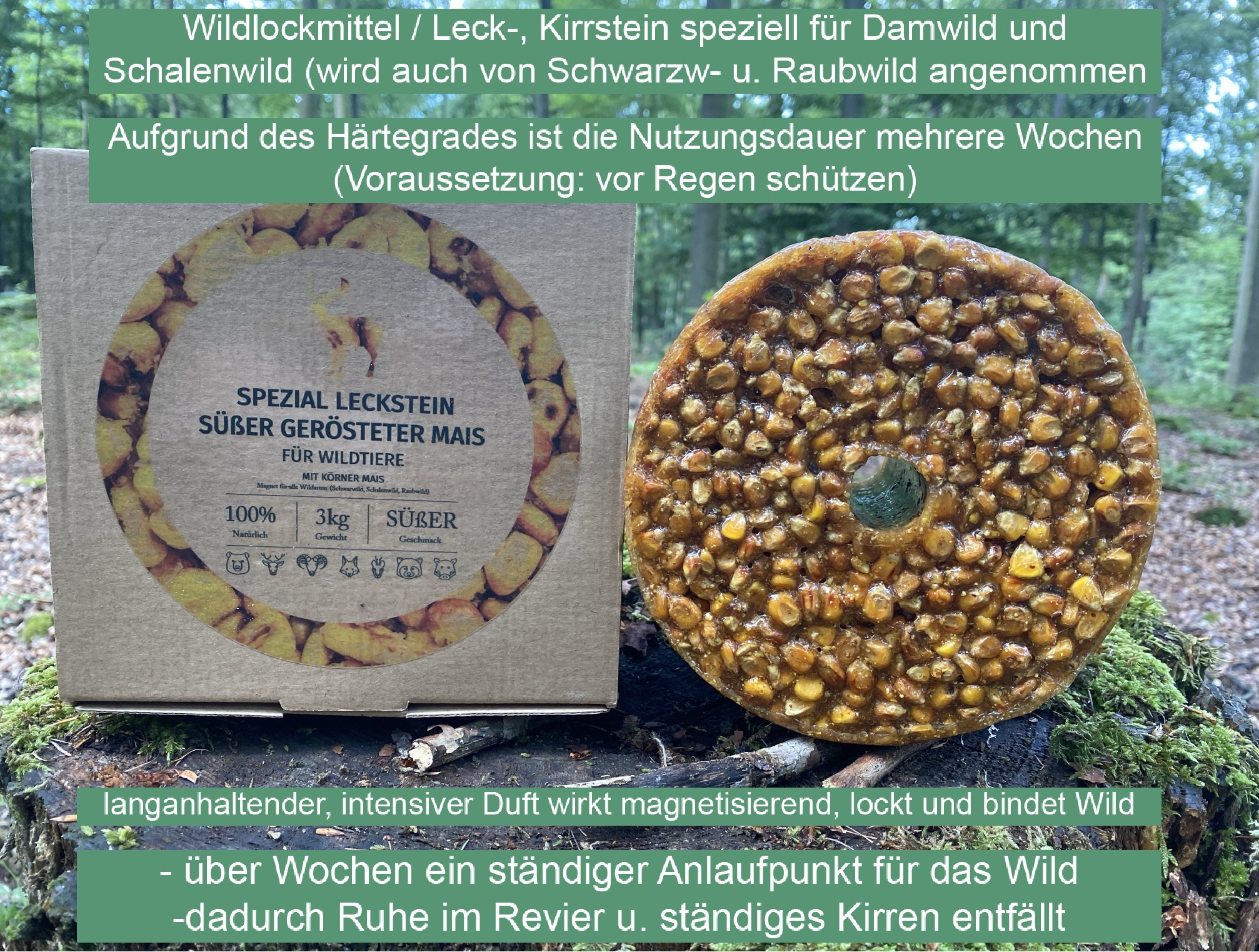 Wildlutscher Spezial πέτρα γλειψίματος καβουρντισμένο καλαμπόκι 3 kg
