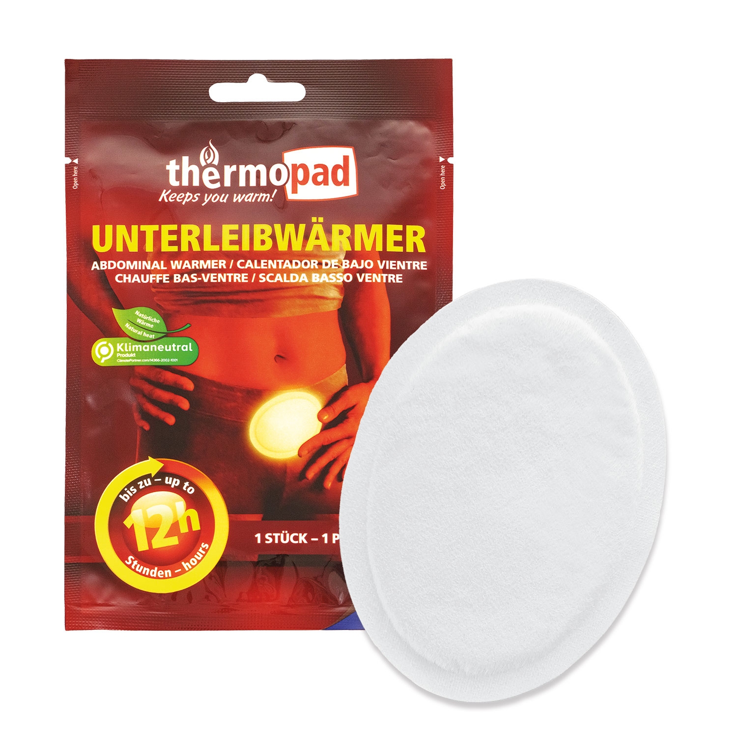 Abdominal warmer thermal pad